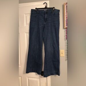 Dark Blue Women's Wide-Leg Jeans